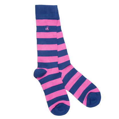Beach Hut Sock Box - 2 Pairs of Bamboo Socks (His)