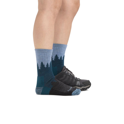 Ladies Micro Crew Midweight Hiking Merino Wool Seamless Socks