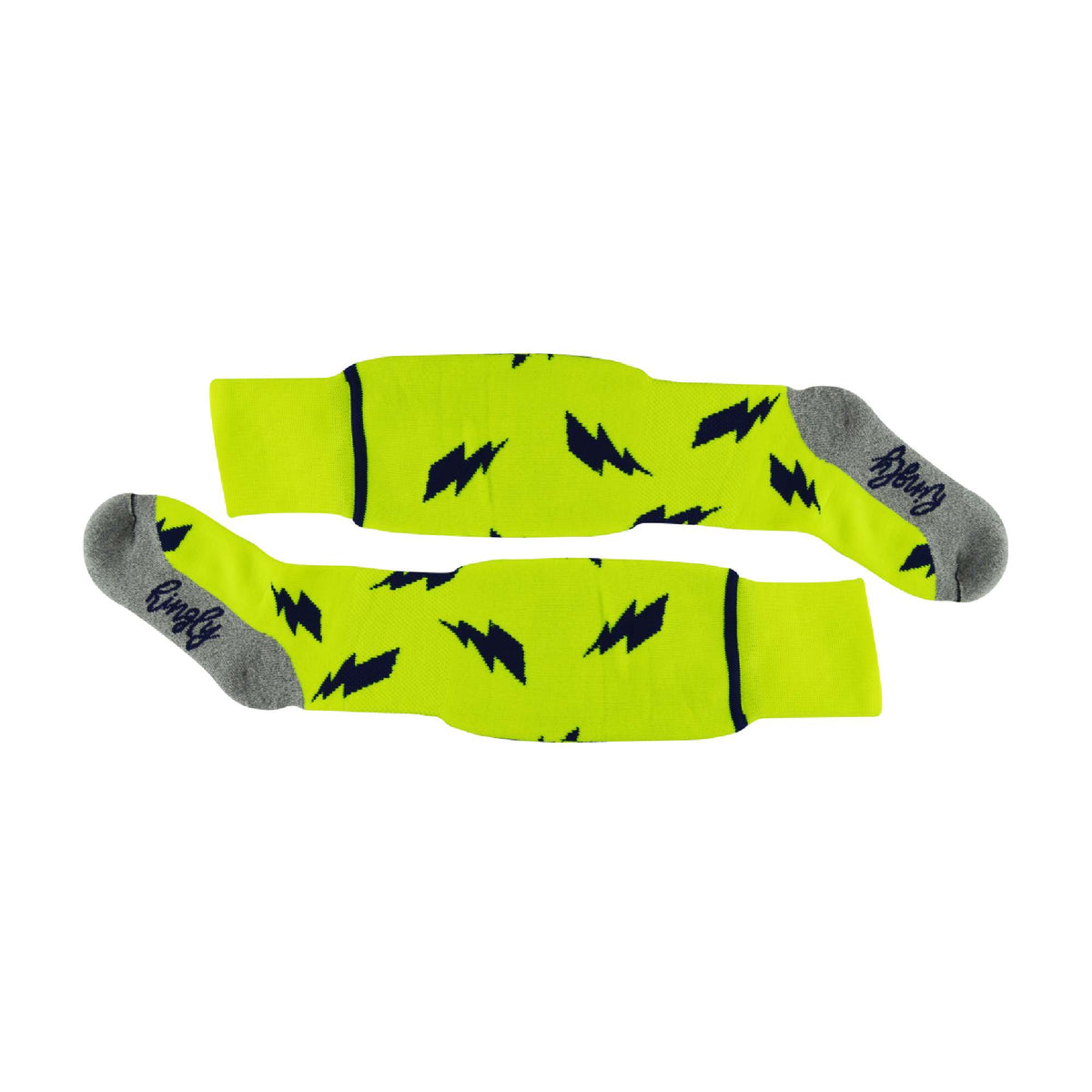 1 Pack Adults & Kids Knee High Fun Patterned Hockey Socks - Lightning Bolts