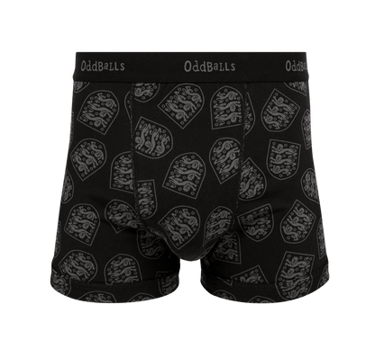 OddBalls England FA Black - Mens Cotton Boxer Shorts