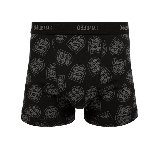 OddBalls England FA Black - Mens Cotton Boxer Shorts