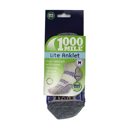 1 Pack Ladies Lite Anklet Double Layer Socks