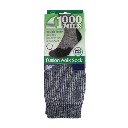 1 Pack Ladies Fusion Repreve Double Layer Socks
