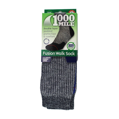 1 Pack Mens Fusion Repreve Double Layer Socks