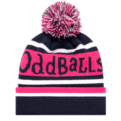 Navy | Pink | White - Bobble Hat OddBalls