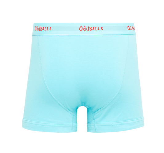 OddBalls Oasis Blue - Mens Cotton Boxer Shorts