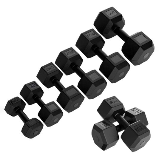 2KG - 10KG Concrete Hex Dumbbells Weight Pairs FROOBY