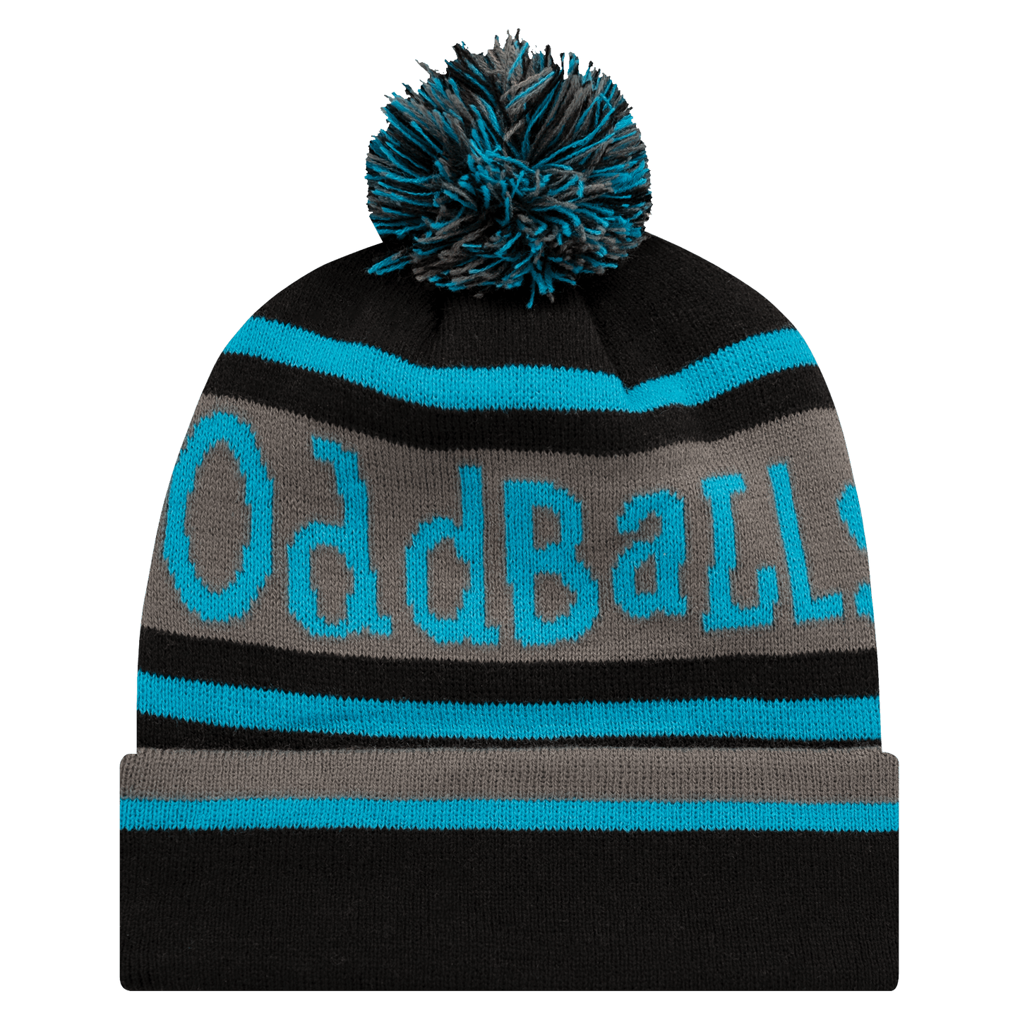 OddBalls Black | Grey | Sky - Bobble Hat