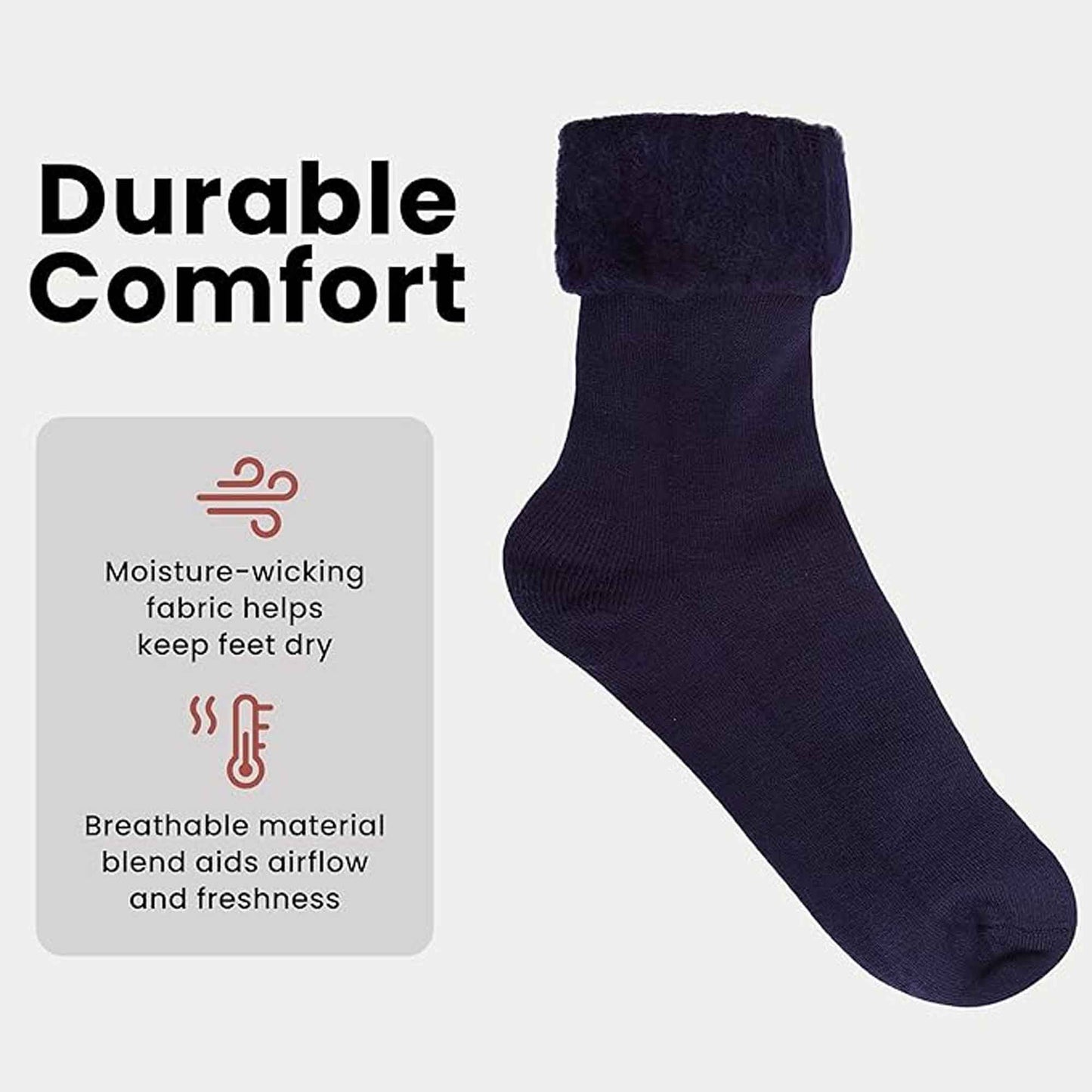 3 Pairs Mens Super Soft Fluffy Thermal Bed Socks Warm Cozy Stylish Designs UK Sizes 6-11 Perfect Gift by Sock Stack