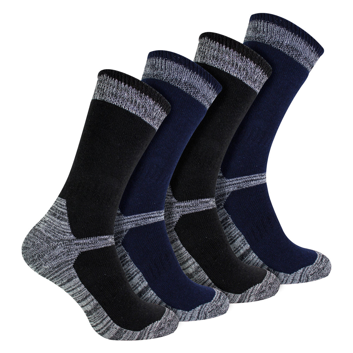 4 Pack Mens Cotton Reinforced Industrial Outdoor Work Socks