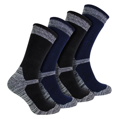 4 Pack Mens Cotton Reinforced Industrial Outdoor Work Socks
