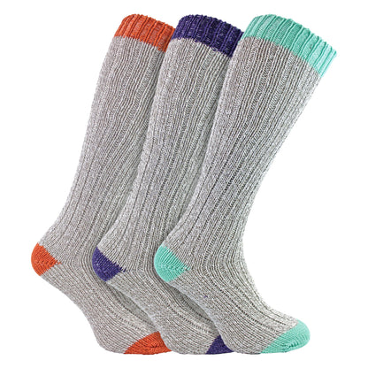 3 Pairs Extra Long Warm Wool Ladies Socks