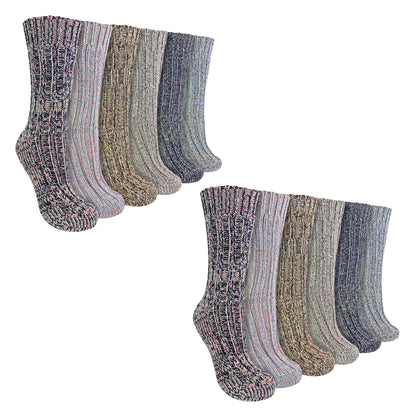 Ladies 12 Pack Alpaca Boot Socks