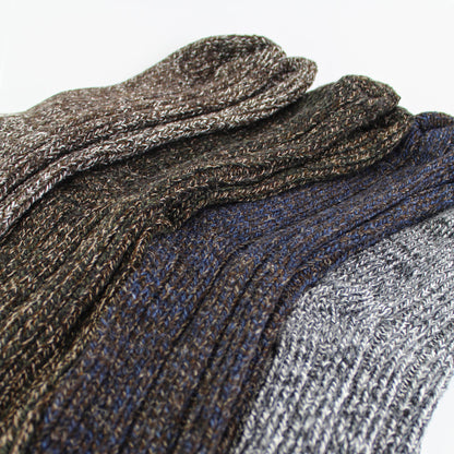 Mens 12 Pack Ribbed Alpaca Boot Socks
