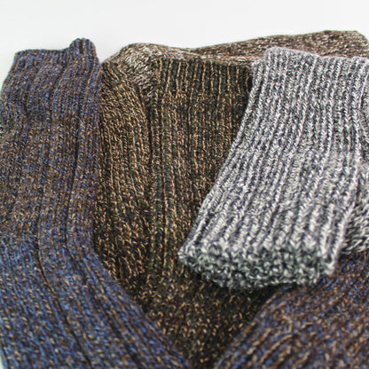 Mens 12 Pack Ribbed Alpaca Boot Socks