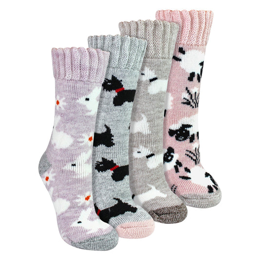 4 Pairs Ladies Thick Warm Bed Socks