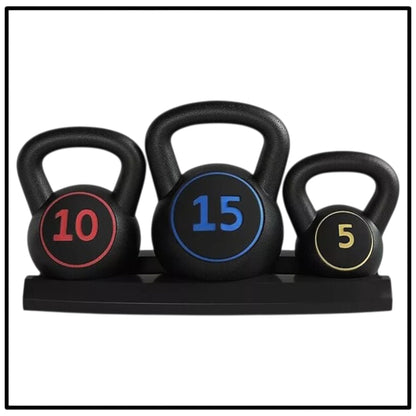 3pc Vinyl Kettlebell Rack 5-15Lbs set FROOBY