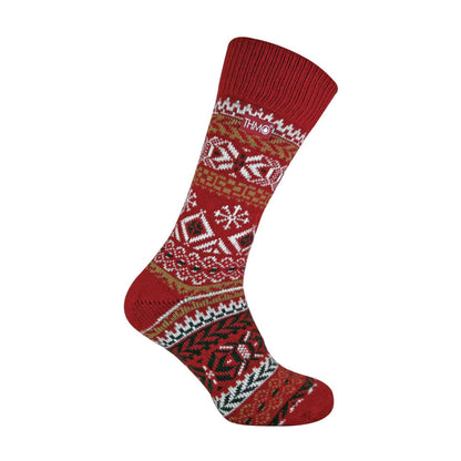1 Pack Mens Vintage Nordic Thermal Thick Wool Blend Socks