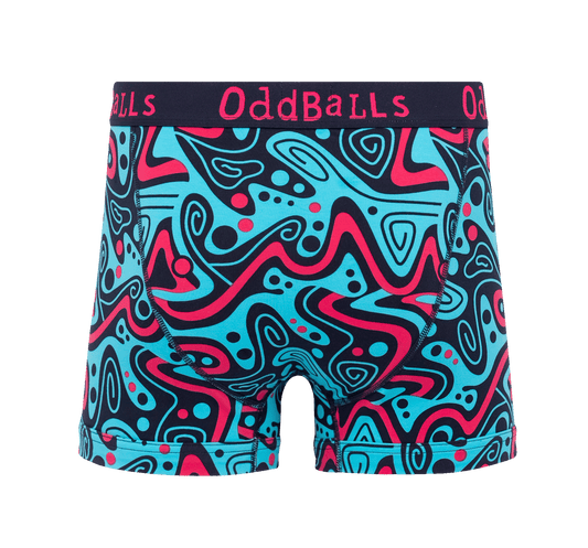 OddBalls Tidal Wave - Mens Cotton Boxer Shorts