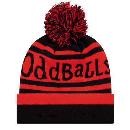 OddBalls Black | Scarlet - Bobble Hat