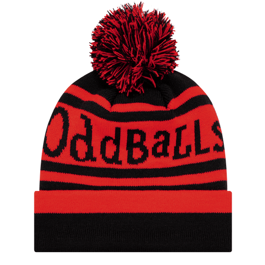 OddBalls Black | Scarlet - Bobble Hat