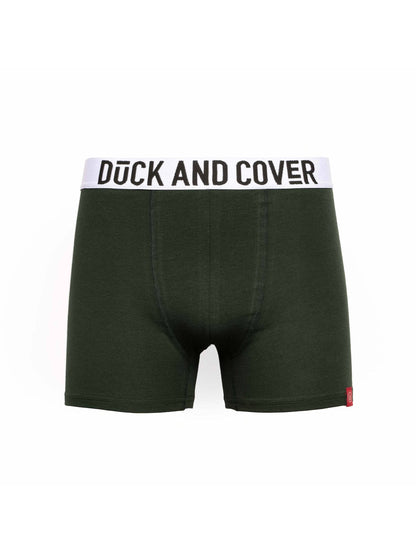 Duck & Cover Galton Boxers 2pk Green/Blue