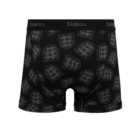 OddBalls England FA Black - Mens Cotton Boxer Shorts