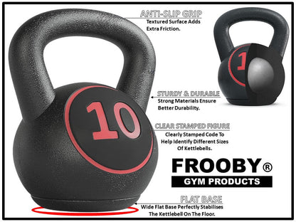 3pc Vinyl Kettlebell Rack 5-15Lbs set FROOBY
