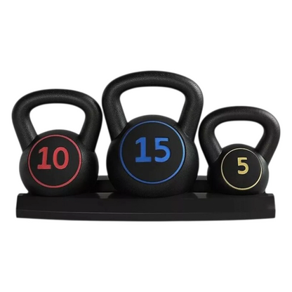 3pc Vinyl Kettlebell Rack 5-15Lbs set FROOBY