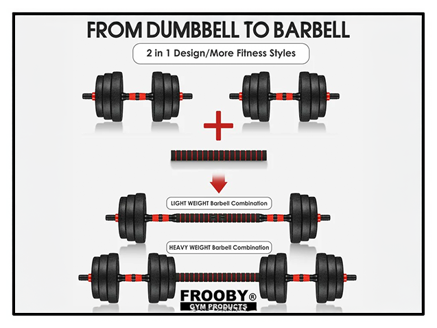 20/30kg Dumbbell Barbell Set Pair Hand Weights FROOBY