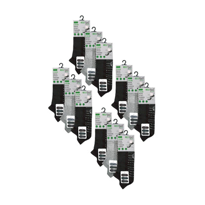 Mens Low Cut Trainer Gym Socks with Grips (Multipack Options)