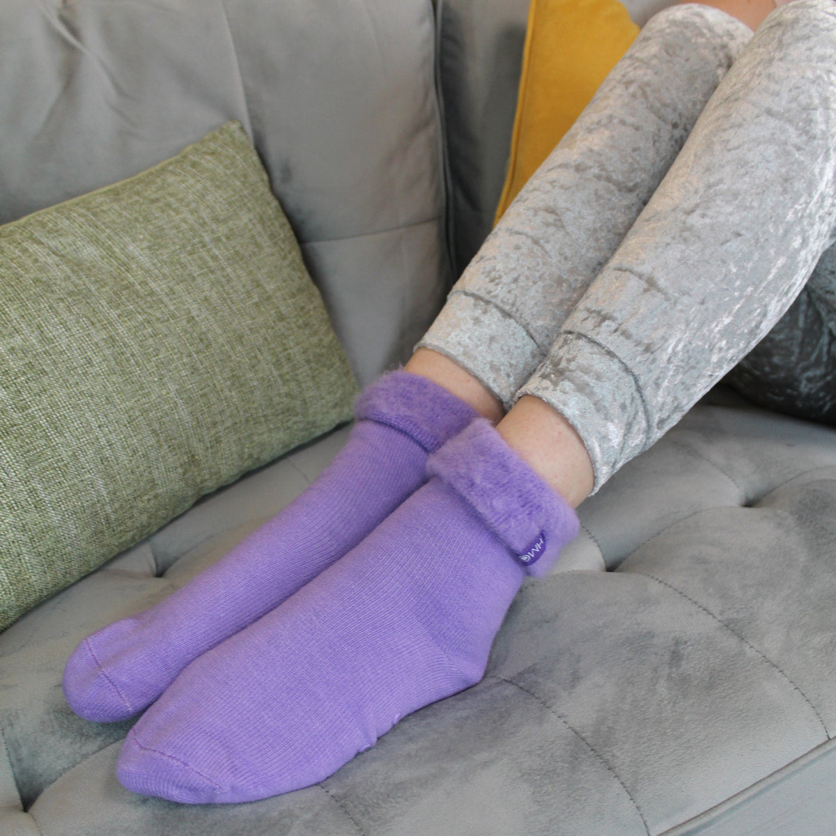 1 Pack Ladies Soft Plush Lined Slipper Bed Socks