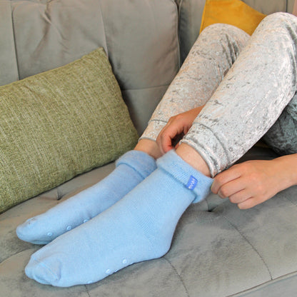 3 Pack Ladies Bed Socks with Non-Slip Grips | Comfort Cosy Slipper Socks