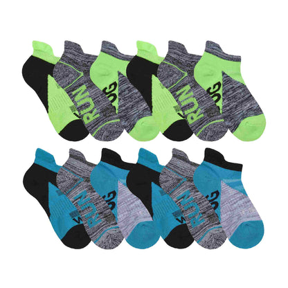 12 Pack Kids Space Dyed Breathable Trainer Liner Socks