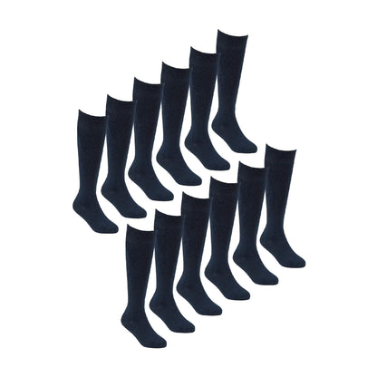 12 Pack Girls Soft Breathable Knee High Bamboo Socks