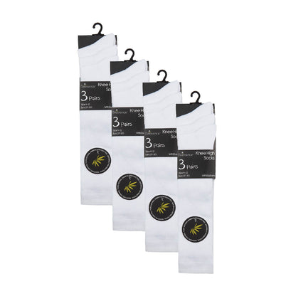 12 Pack Girls Soft Breathable Knee High Bamboo Socks