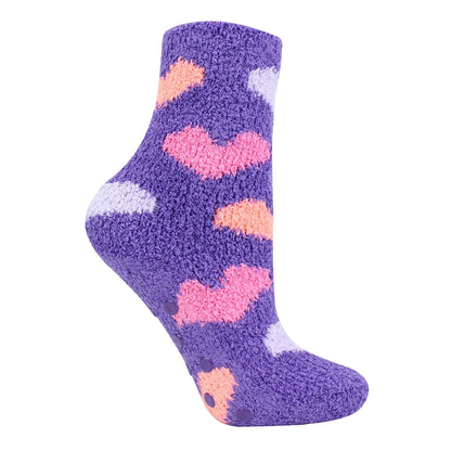 4 Pairs of Girls Cosy Soft Slipper Socks