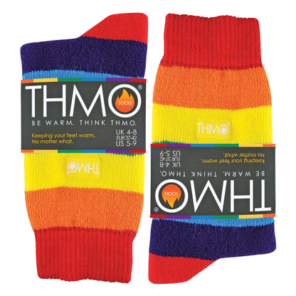 1 Pack Rainbow Striped Thermal Socks for Winter