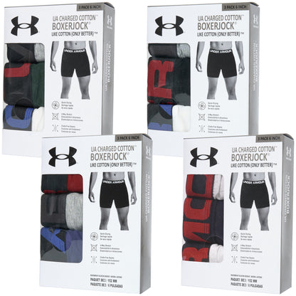 Under Armour 6" Charged Cotton 3 Pack Boxerjocks