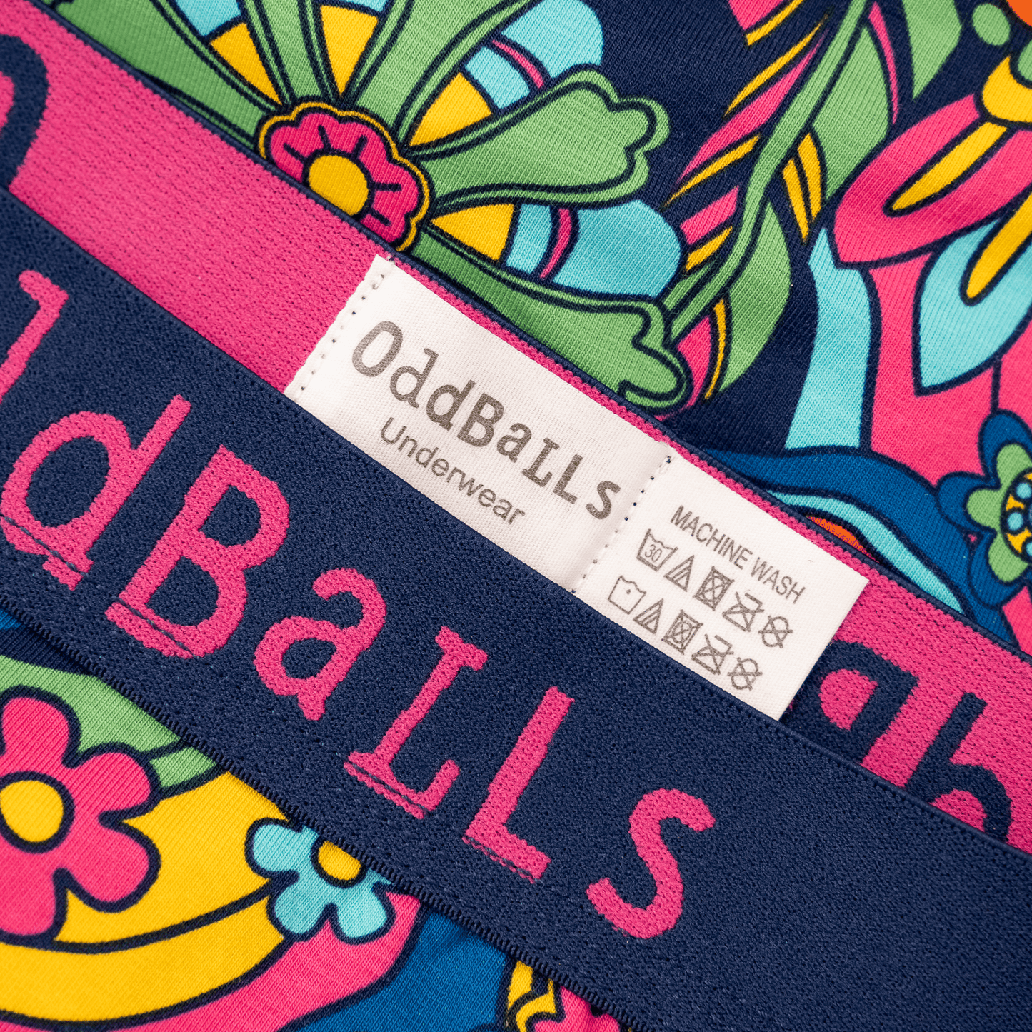 OddBalls Wildflower - Mens Cotton Boxer Shorts