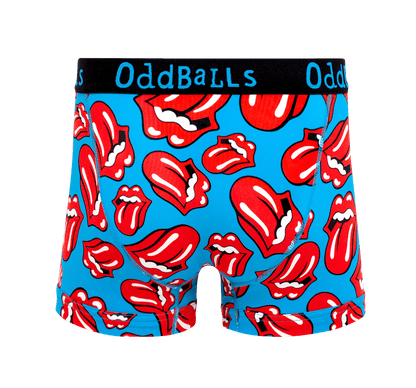 OddBalls The Rolling Stones - Red - Mens Cotton Boxer Shorts
