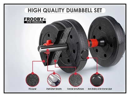 20/30kg Dumbbell Barbell Set Pair Hand Weights FROOBY