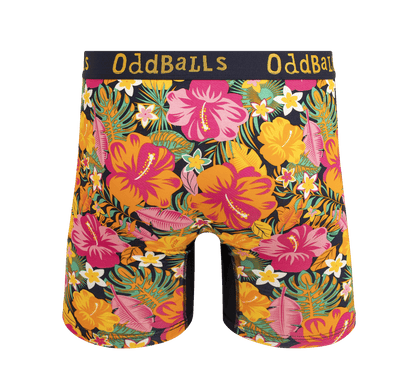 OddBalls Hibiscus - Mens Bamboo Boxer Shorts