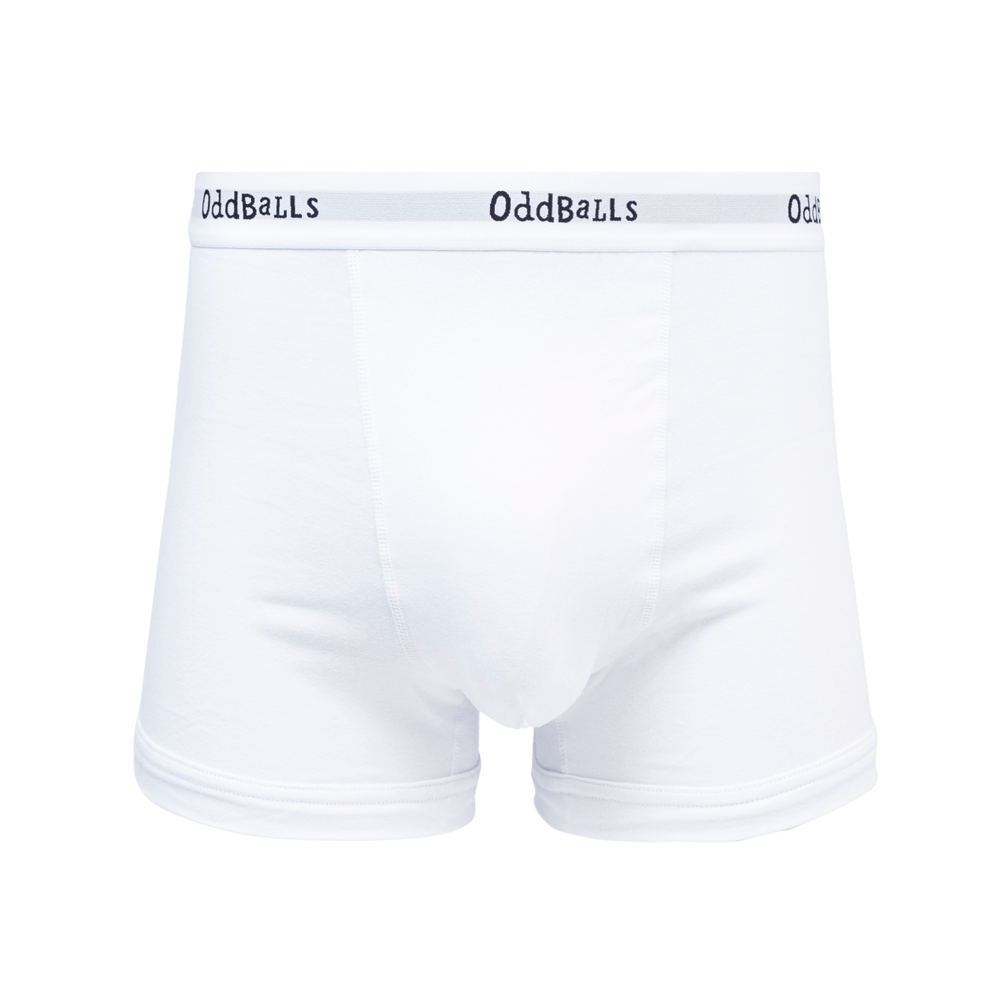 OddBalls Classic White - Mens Cotton Boxer Shorts