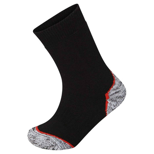 6 Pairs Anti Blister Men's Trekking Socks Reinforced Heel and Toe Cushioned Hiking Walking Work Boot Socks Sizes 6-11 Assorted Colors by Sock Stack