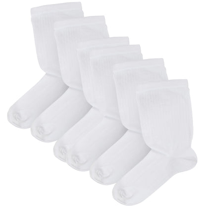 6 Pairs Men's Extra Wide Diabetic Socks Non Elastic Loose Top Moisture-Wicking Antibacterial Breathable Cotton for Leg Swelling by Sock Stack