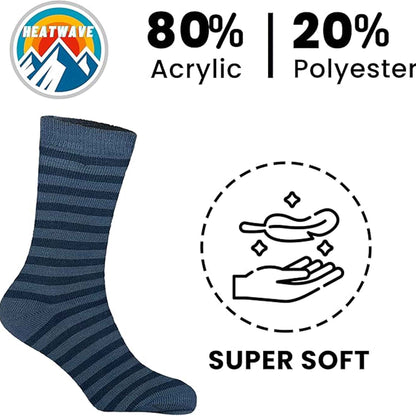 6 Pairs Thermal Work Boot Socks for Men Warm Thick Cushioned Durable Reinforced Heel and Toe Size 6 11 Outdoor Winter by Sock Stack