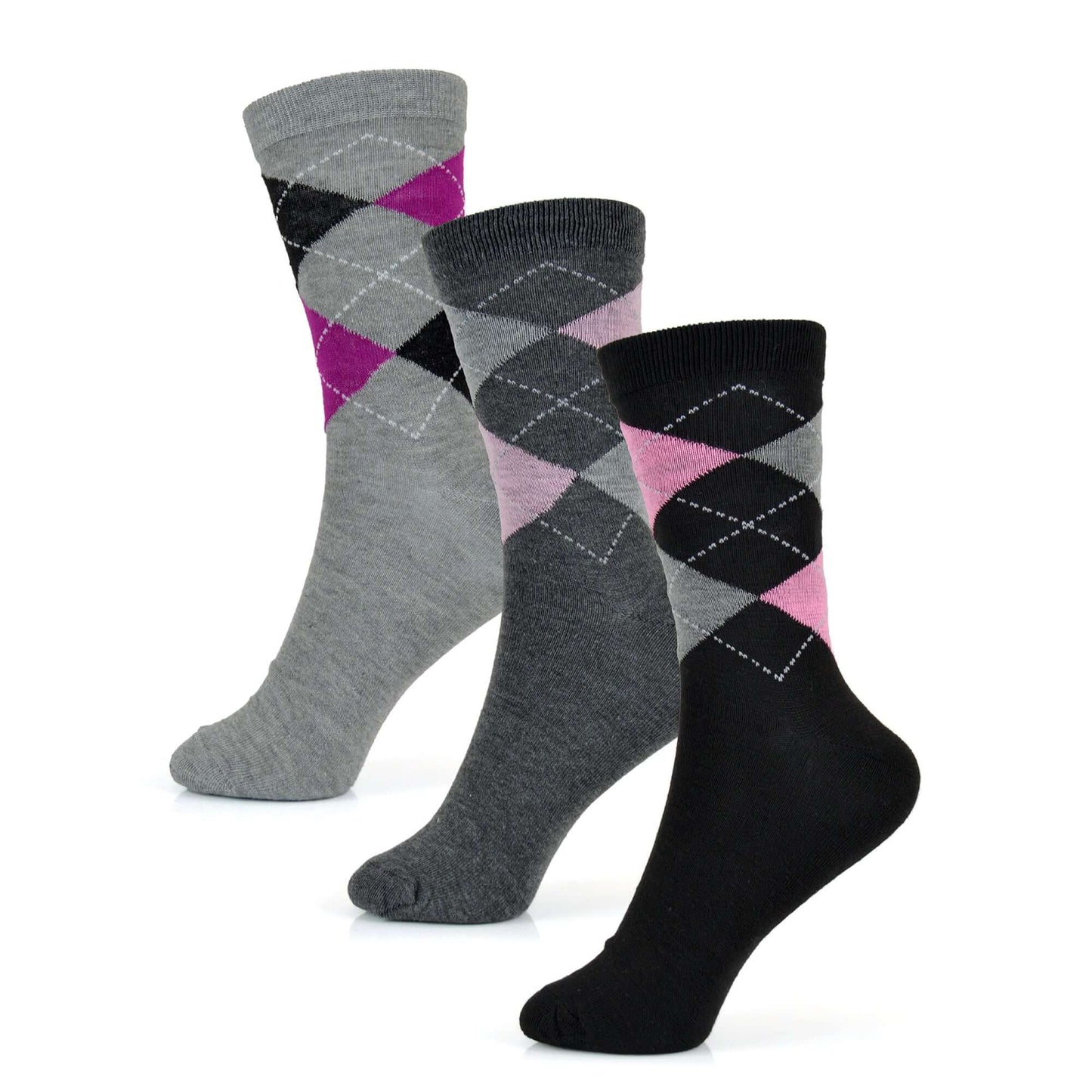 6 Pairs Women's Cotton Rich Socks Fun Designs Stripes Dots Leopard Fox Dog Cat Prints UK 4-7 Breathable Durable by Sock Stack
