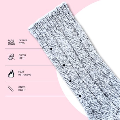 6 Pairs Women's Ultra Chunky Long Wool Thermal Socks for Outdoor Activities Warm Thick Insulated Winter Work Boots Sock Size UK 4-7 EU 37-40 Assorted Colours by Sock Stack