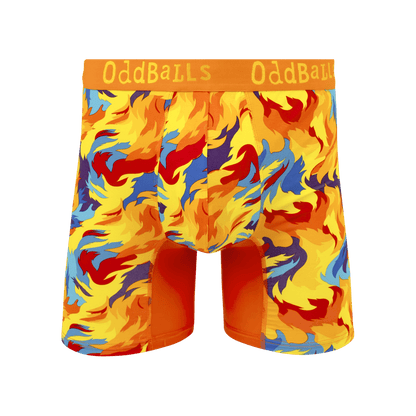 OddBalls Great Balls of Fire - Mens Bamboo Boxer Shorts